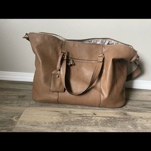 JustFab Faux Leather Weekender Bag